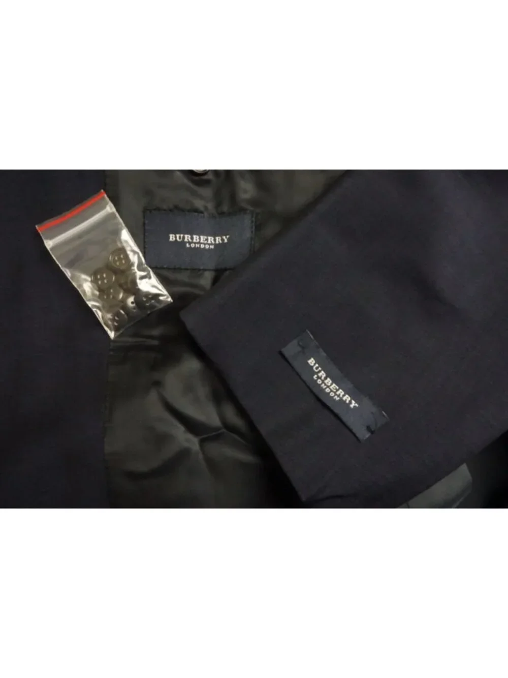 Burberry London Oxford Blue Mohair Blend 2 Pc Suit Jacket Pants Sz 44R BRAND NEW